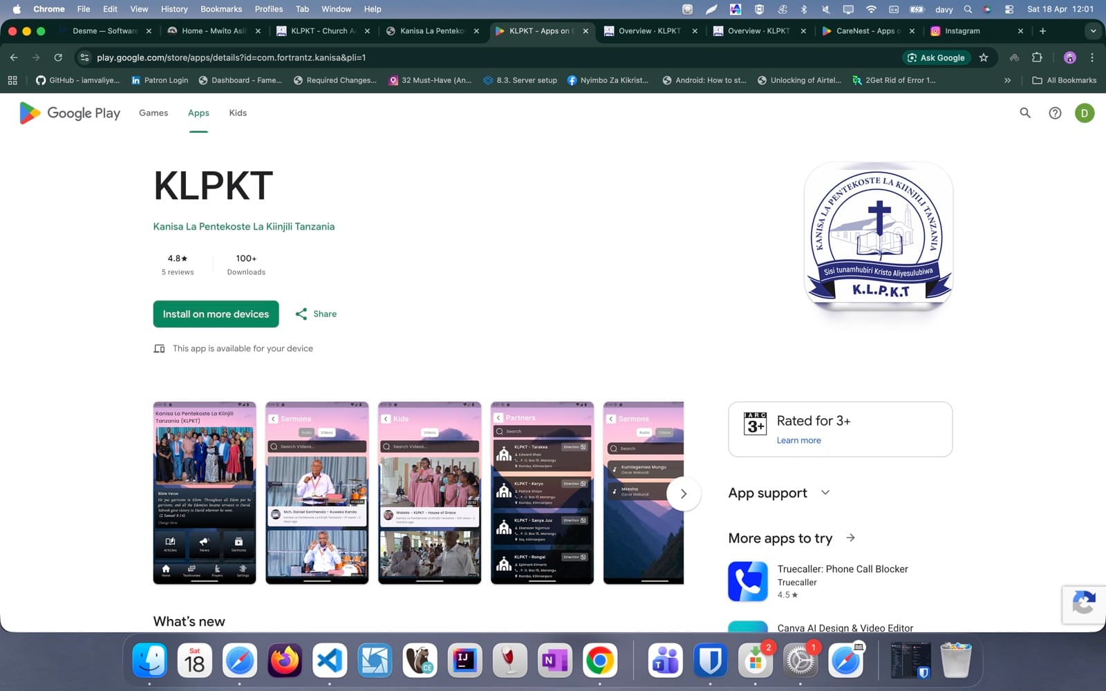 KLPKT app listing on Google Play